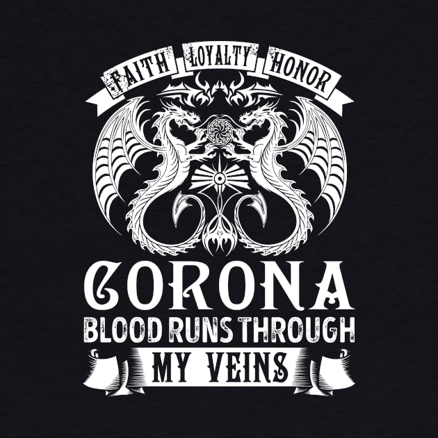 CORONA by T-shirt with flowers